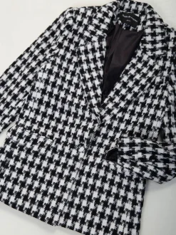 Blazer pied-de-poule estruturado