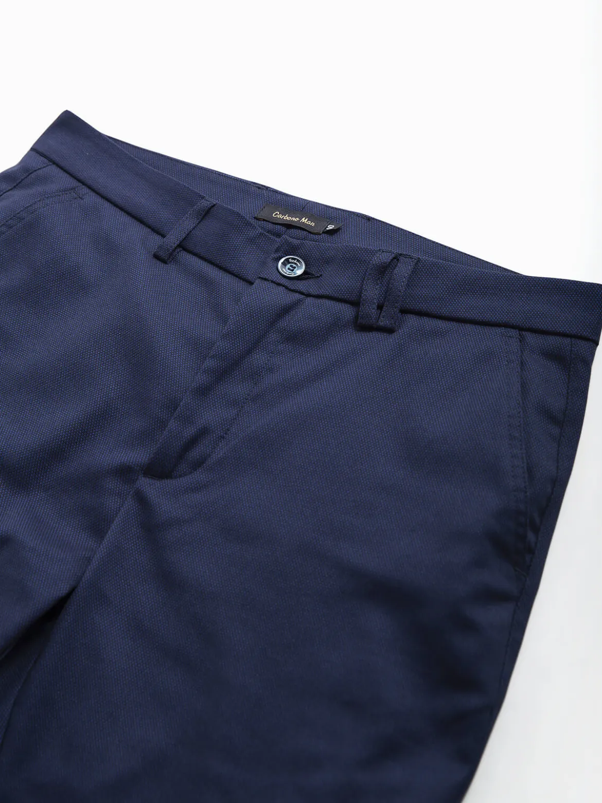 Calças chino slim fit azul marinho