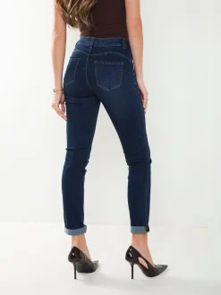 Calças ganga push-up com animal print