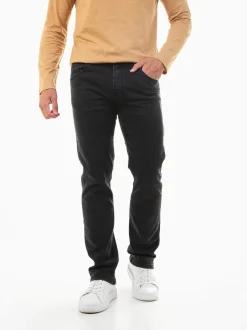 Calças ganga slim fit pretas