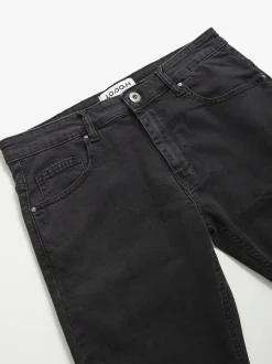 Calças ganga slim fit pretas