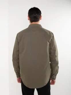 Camisa em sarja verde tropa