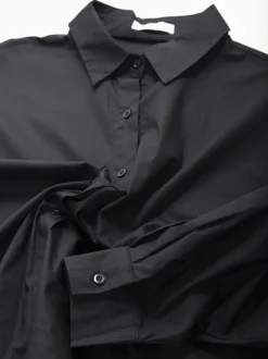Camisa oversize preta de algodão