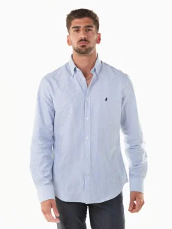 Camisa às riscas com símbolo