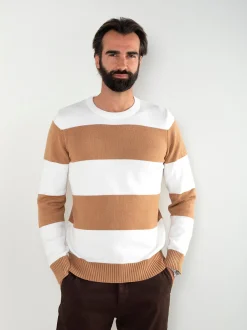 Camisola de malha color block