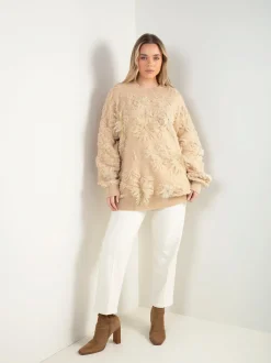 Camisola de malha com aplicação floral