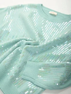 Camisola de malha com lantejoulas
