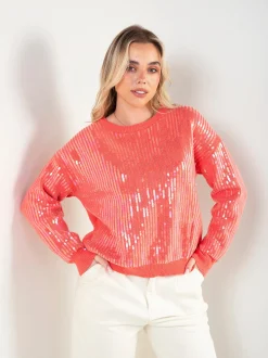 Camisola de malha com lantejoulas