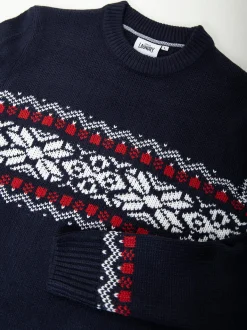 Camisola de malha com padrão jacquard