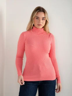 Camisola malha canelada mistura viscose