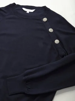 Camisola malha com botões decorativos