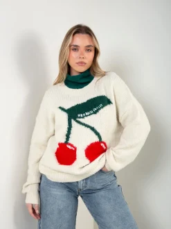 Camisola malha com cerejas