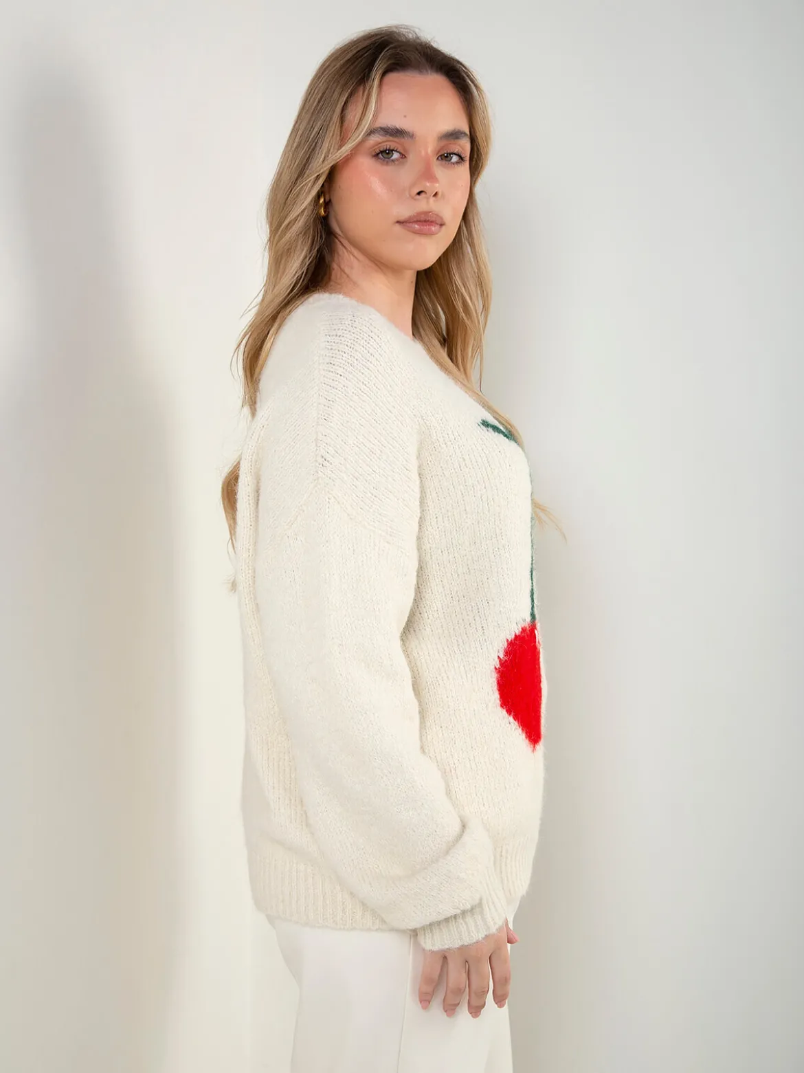 Camisola malha com cerejas