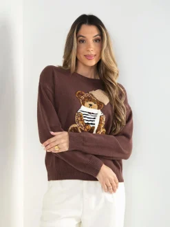Camisola malha com ursinho