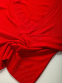 Camisola malha decote em V profundo