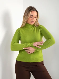 Camisola malha fina com abertura