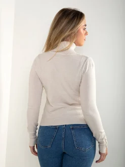 Camisola malha fina com detalhe