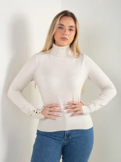 Camisola malha fina com detalhe