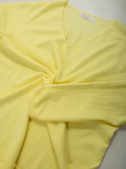 Camisola malha fina oversized em V