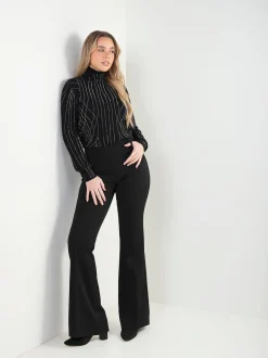 Camisola malha gola alta com strass