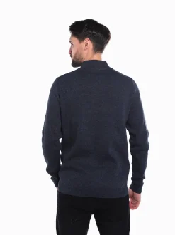 Camisola malha gola com fecho