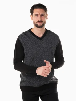 Camisola malha gola em V