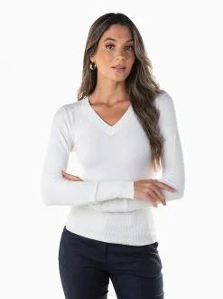 Camisola malha manga comprida v