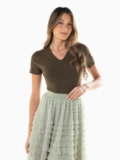 Camisola malha manga curta