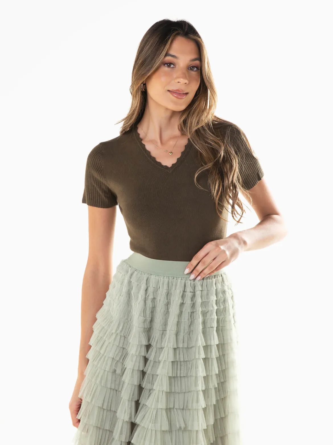 Camisola malha manga curta