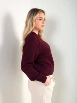 Camisola malha oversized gola perkins
