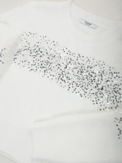 Camisola malha suave com lantejoulas
