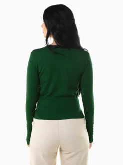 Cardigan com decote V