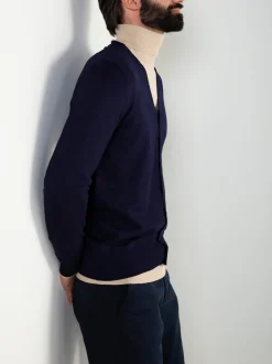 Cardigan com gola em V