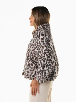 Casaco de pelo animal print