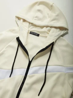 Casaco desportivo color block com capuz