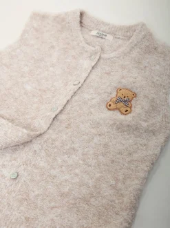 Colete malha com aplicação de urso