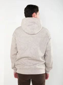 Hoodie com efeito desgastado