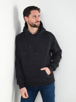 Hoodie com efeito desgastado