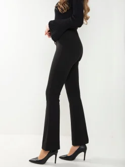 Leggings à boca de sino com botões