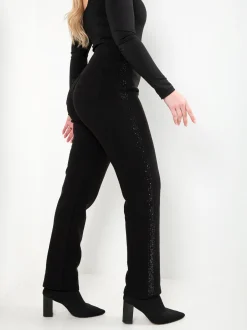 Leggings pretas com detalhe brilhante