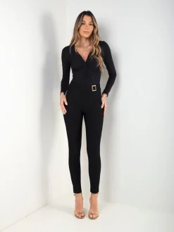 Leggings pretos aplicação dourada