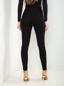 Leggings pretos aplicação dourada