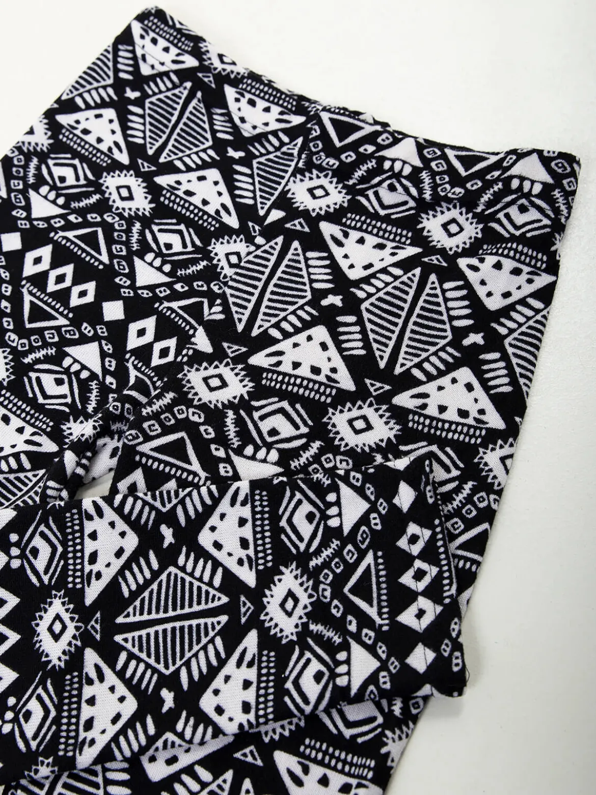 Leggings pretos estampados de cintura alta