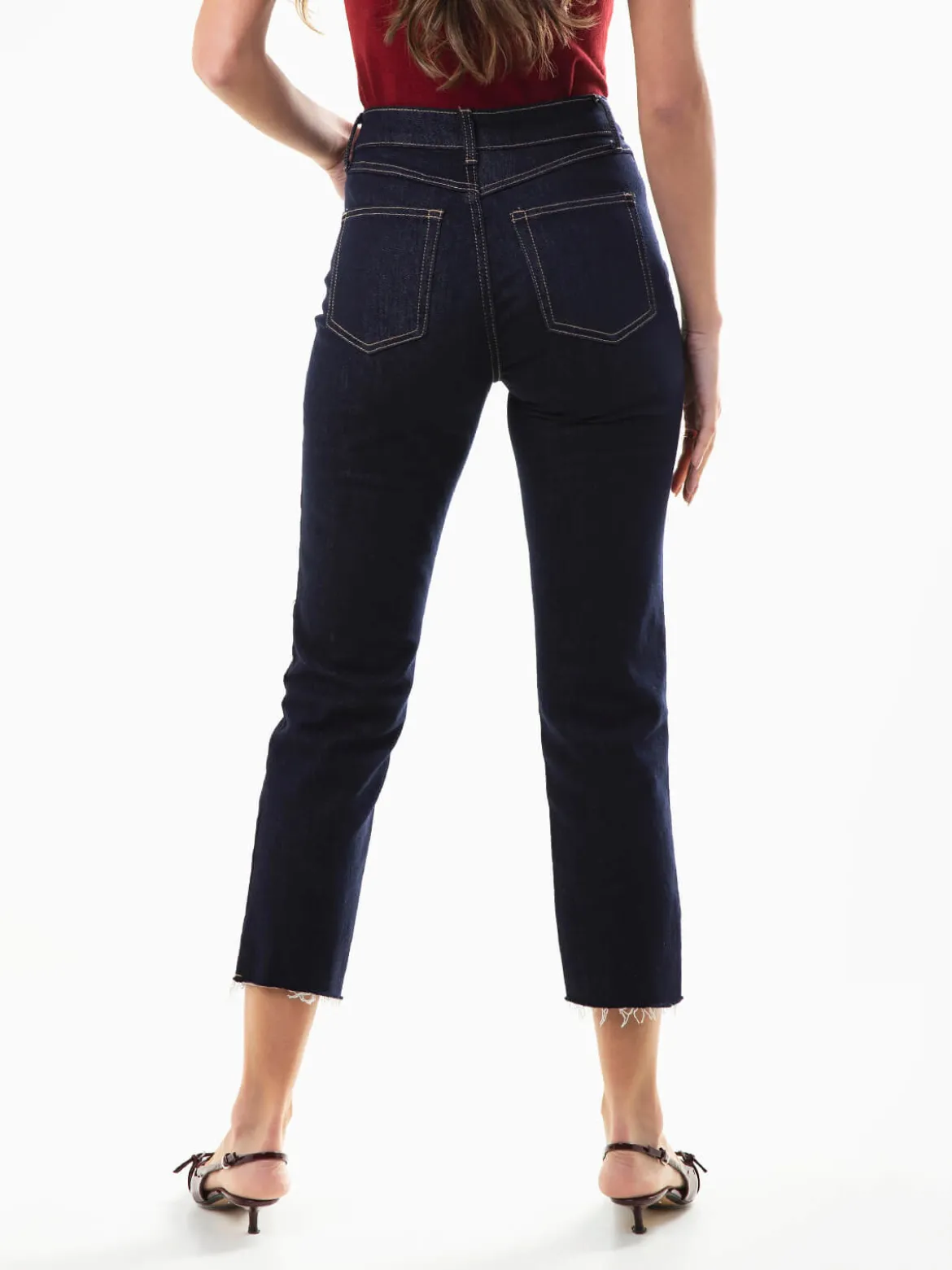Mom jeans azul escuro