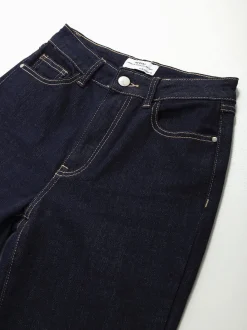 Mom jeans azul escuro