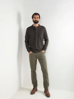 Polo malha com textura