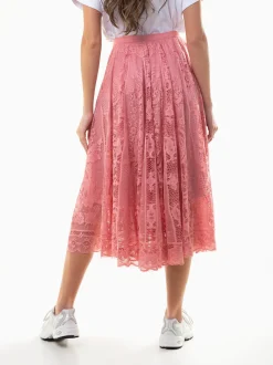 Saia midi de renda