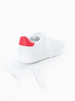 Sapatilhas desportivas brancas com vermelho