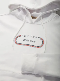 Sweatshirt capuz com estampado