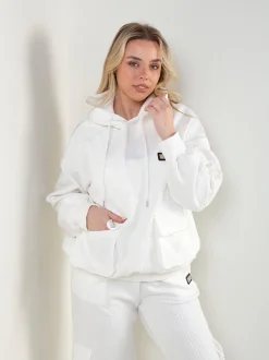 Sweatshirt com capuz e relevo